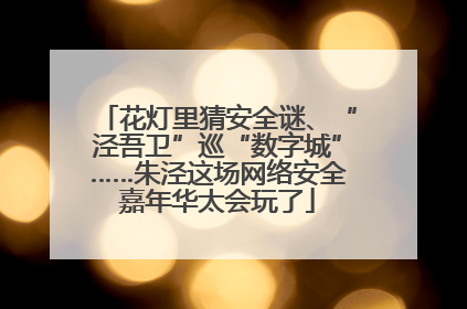 花灯里猜安全谜、“泾吾卫”巡“数字城”……朱泾这场网络安全嘉年华太会玩了